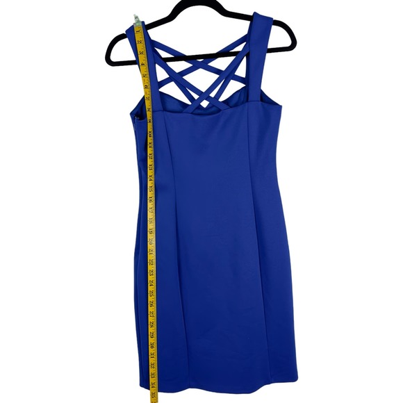 Eliza J Cobalt Blue Bodycon Strappy Cocktail Dress (6) - Picture 6 of 15